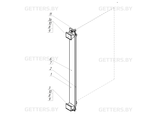 Front panel with IEL, IET, Type 1 <br> extractor handles