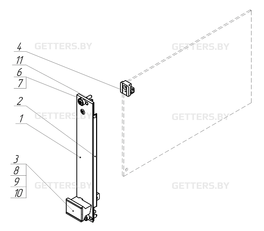 Front panel with IEL, IET, Type 1 <br> extractor handles