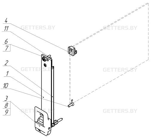 Front panel with IEL, IET, Type 1 <br> extractor handles