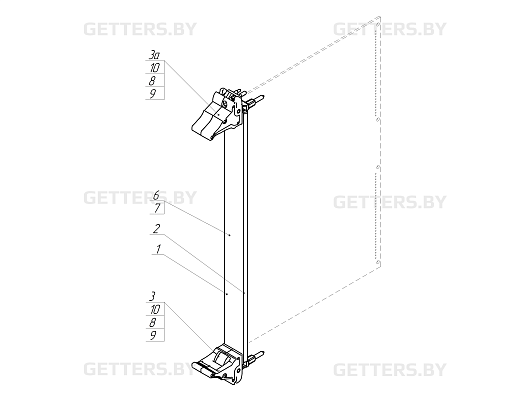 Front panel with IEL, IET, Type 1 <br> extractor handles